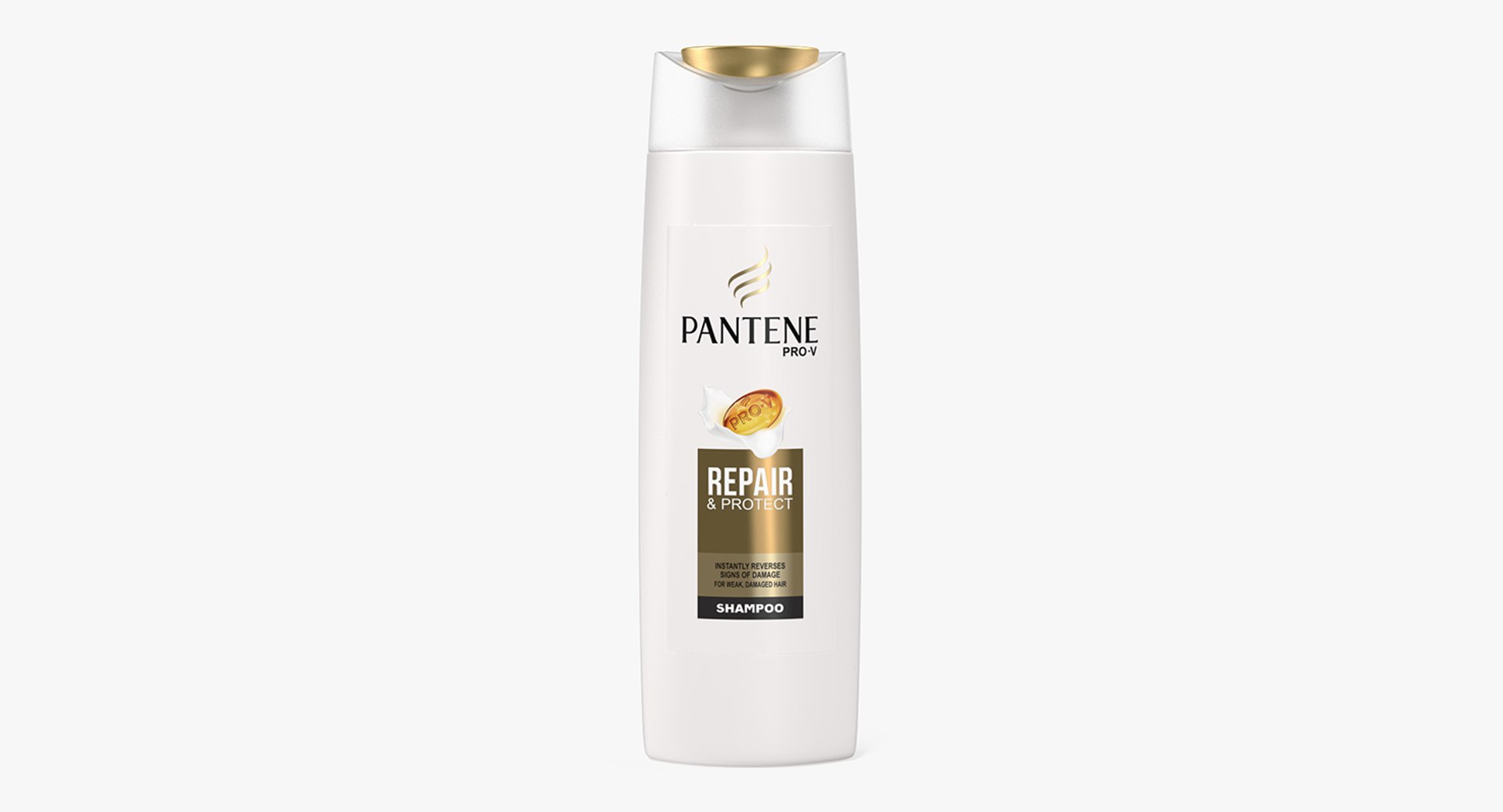 3D Pantene Pro V Shampoo Bottle Model TurboSquid 1394334
