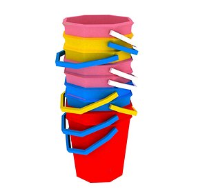 3D bucket spade 08