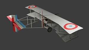 3D voisin III  ww1 fighter model