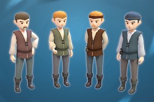 Stylized NPC - Peasant Orin 3D model