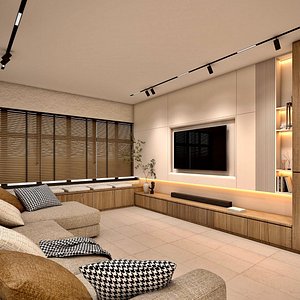 3D Modern Living model