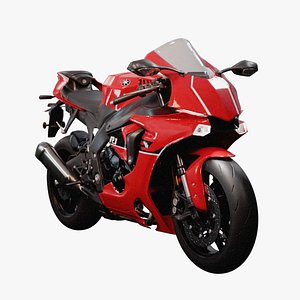 Yamaha R1 2015 Red and blackriggedanimated