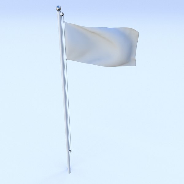 flag pole 3d obj