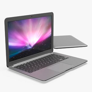 Slim Aluminum Laptop 3D model