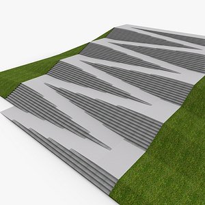Stair Ramp Blend Landscape Objects 3D model