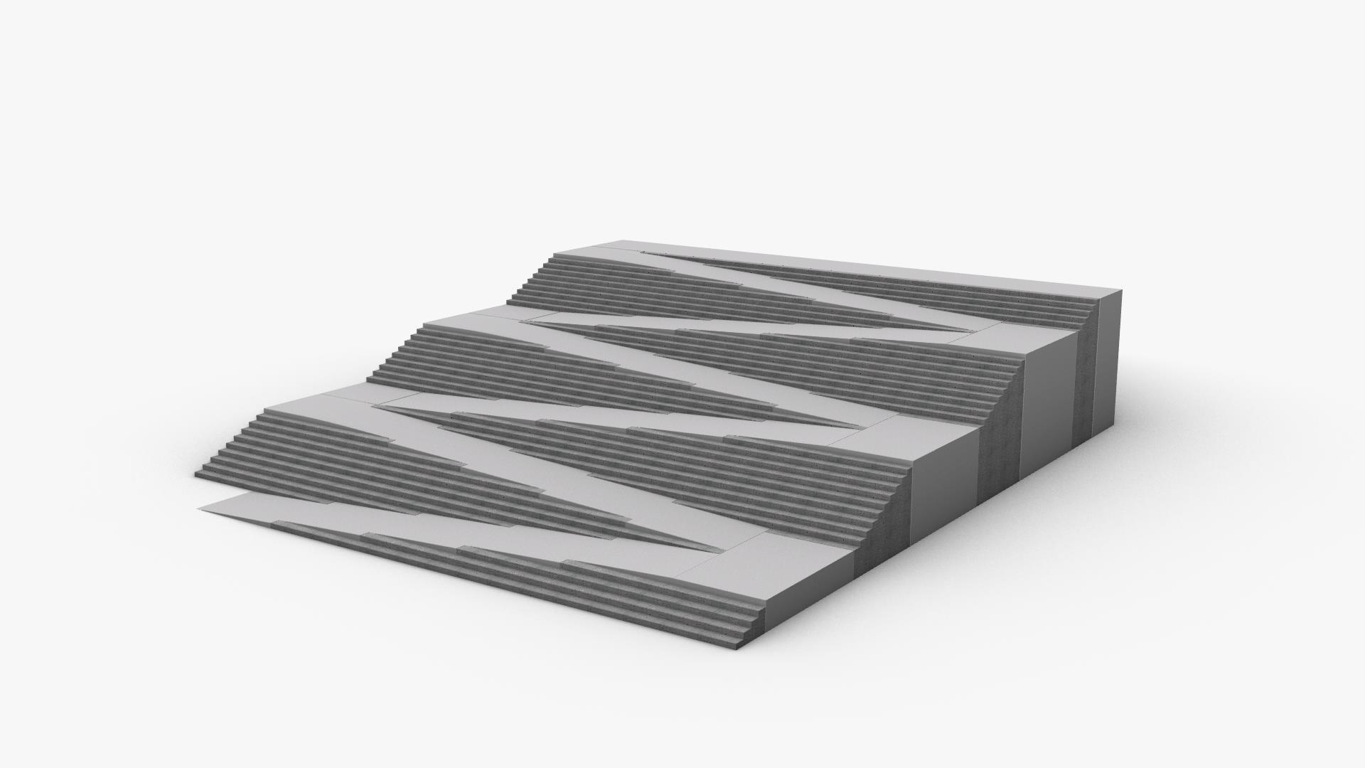 Stair Ramp Blend Landscape Objects 3D model - TurboSquid 2046807