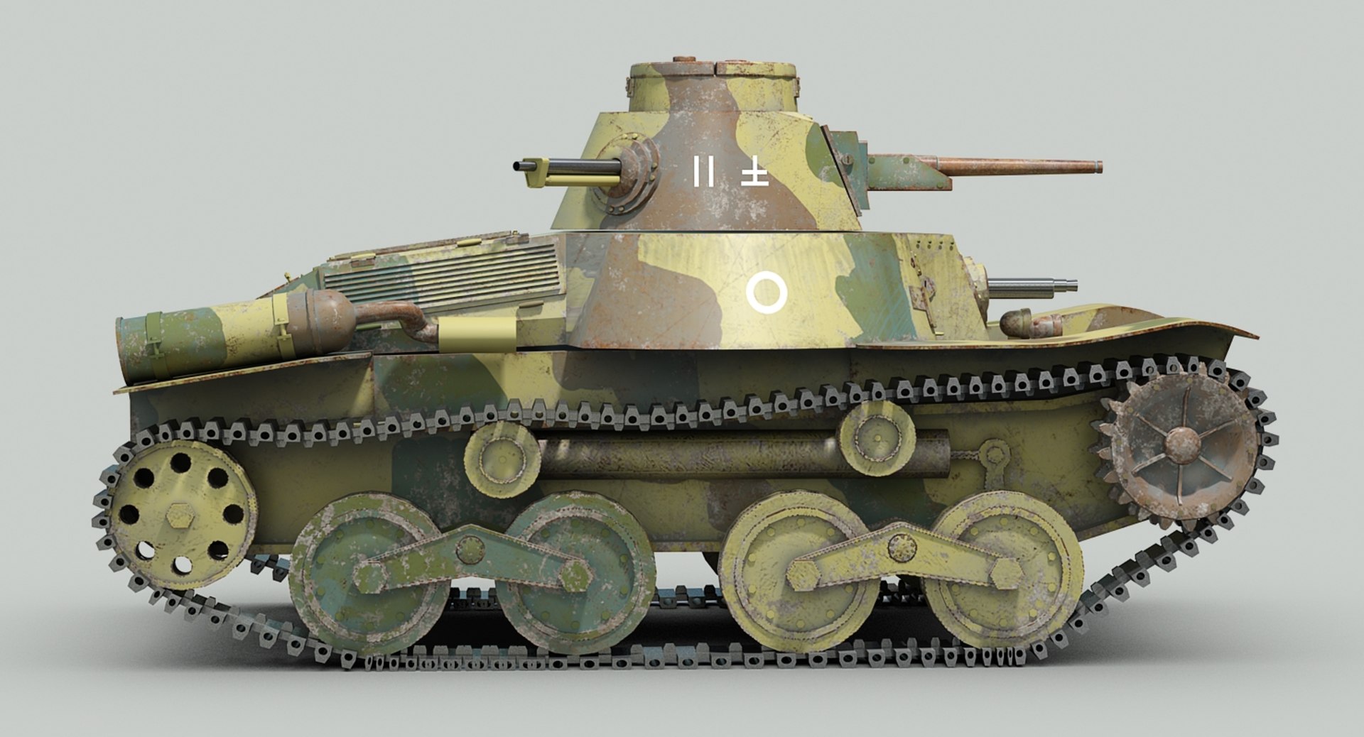 3d Model Japanese Light Tank Ha