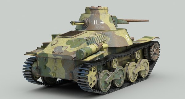 3d model japanese light tank ha