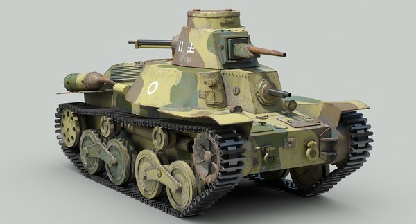 3d model japanese light tank ha