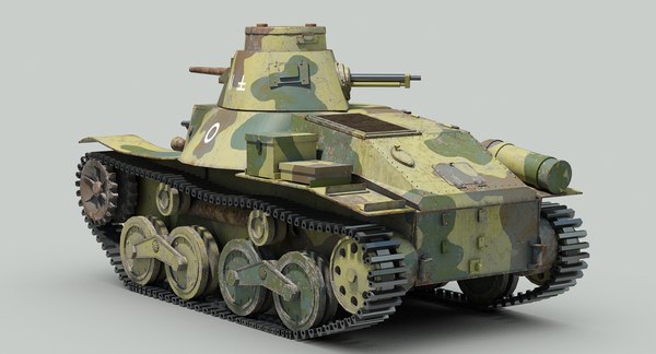 3d model japanese light tank ha