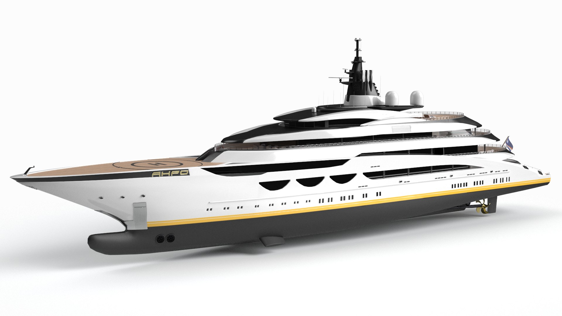 Feadship Symphony Superyacht Dynamic Simulation 3D model