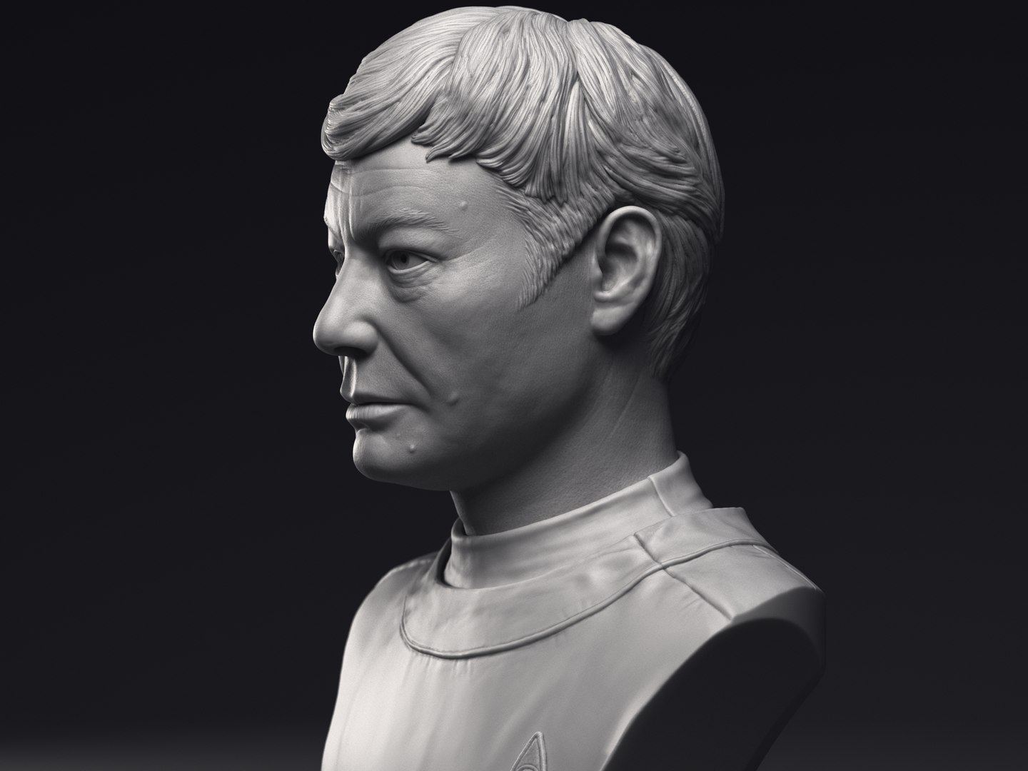 DeForest Kelley As Dr Leonard McCoy Bust 3D Model - TurboSquid 2082781