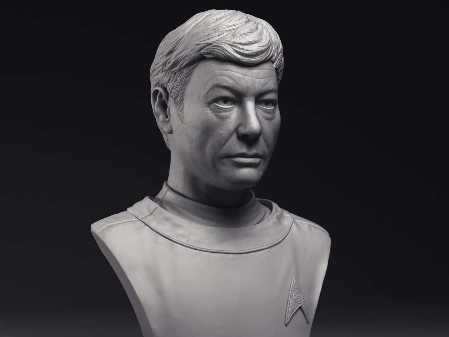 DeForest Kelley As Dr Leonard McCoy Bust 3D Model - TurboSquid 2082781
