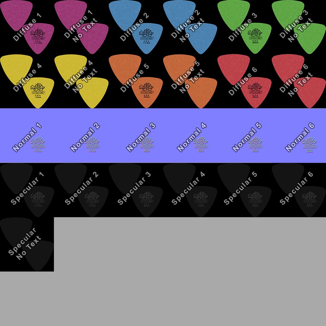 Plectrum Set 03 04 3d Max
