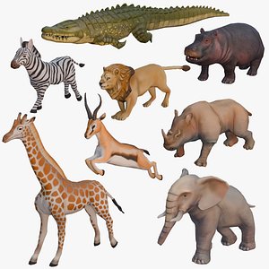 3D African Animals model