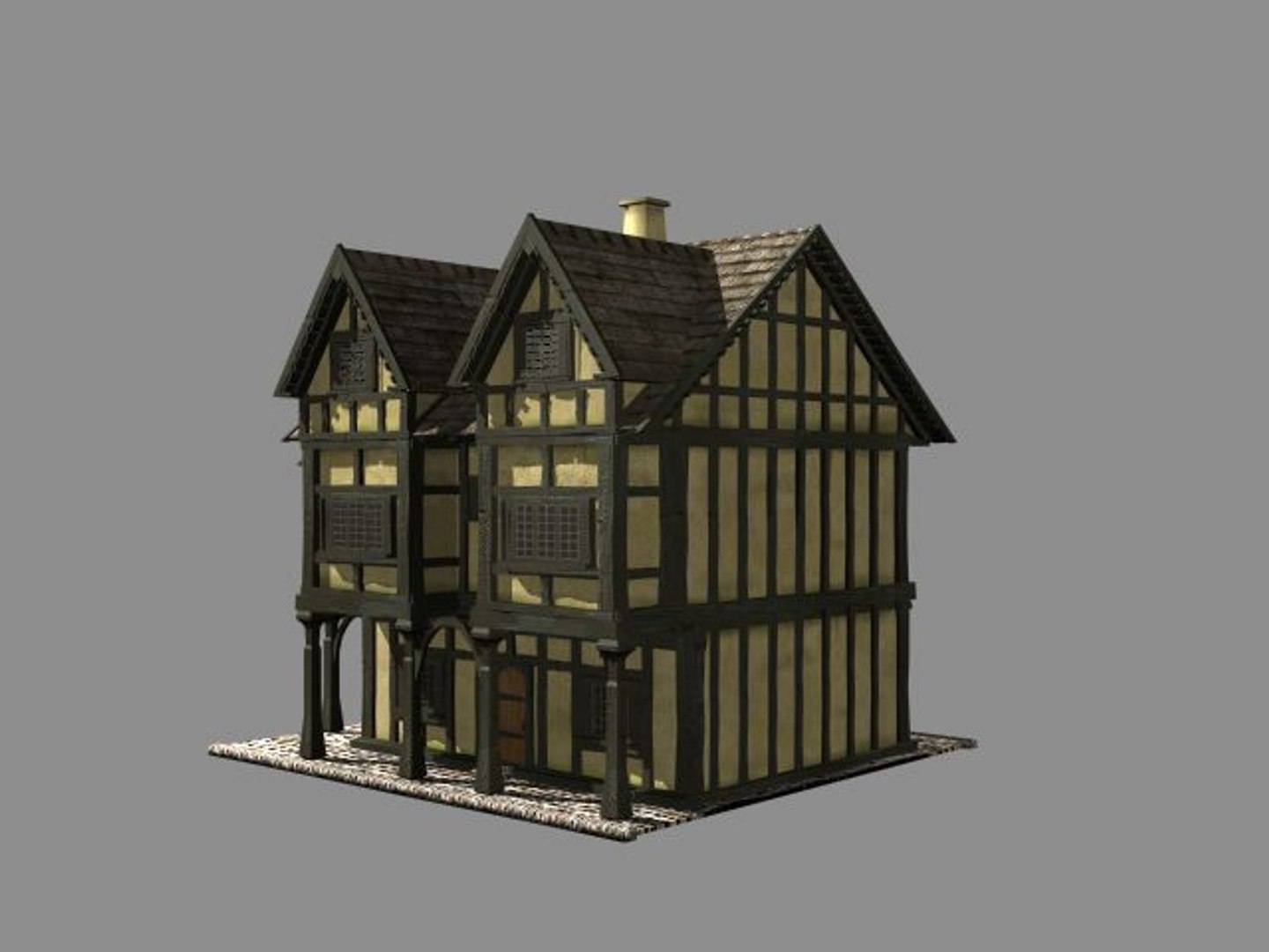 3d model building medieval house