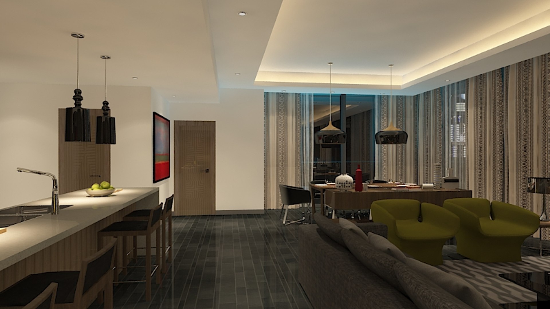 Luxury Apartment Walk Animation 3d Model