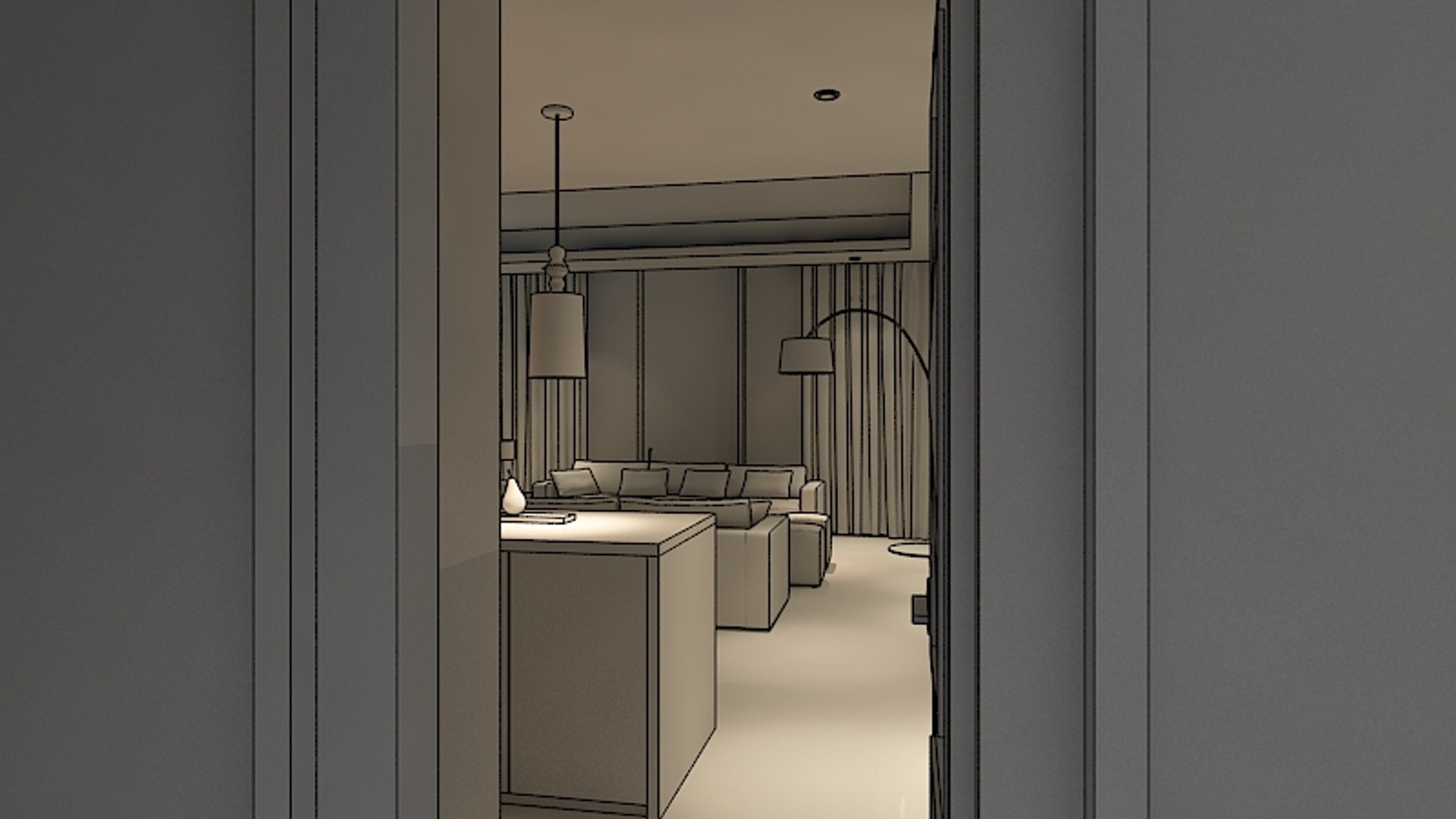 Luxury Apartment Walk Animation 3d Model