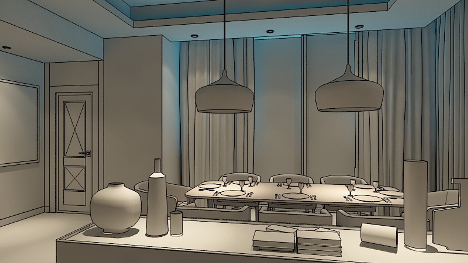 Luxury Apartment Walk Animation 3d Model