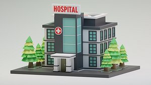 3D cartoon hospital 01