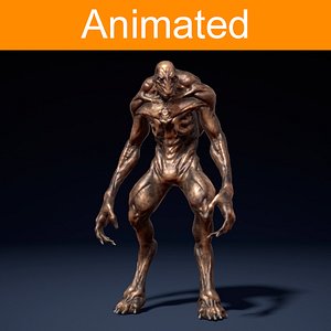 3d model of character creature alien
