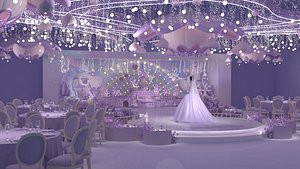Wedding Banquet Hall 4 3D
