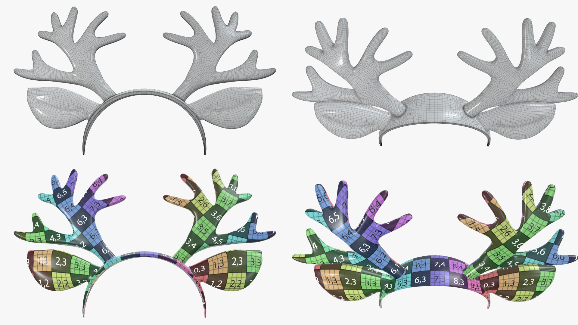 Headband Deer Horn 3D Model - TurboSquid 1520351