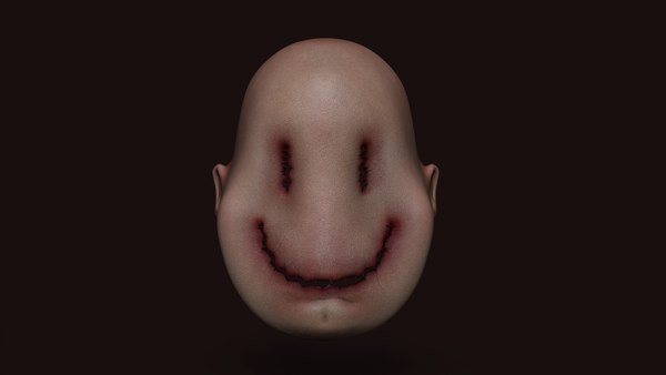 👻 Creepy Smile Face (3D) 👻