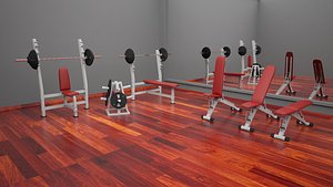 3d gym equipment model