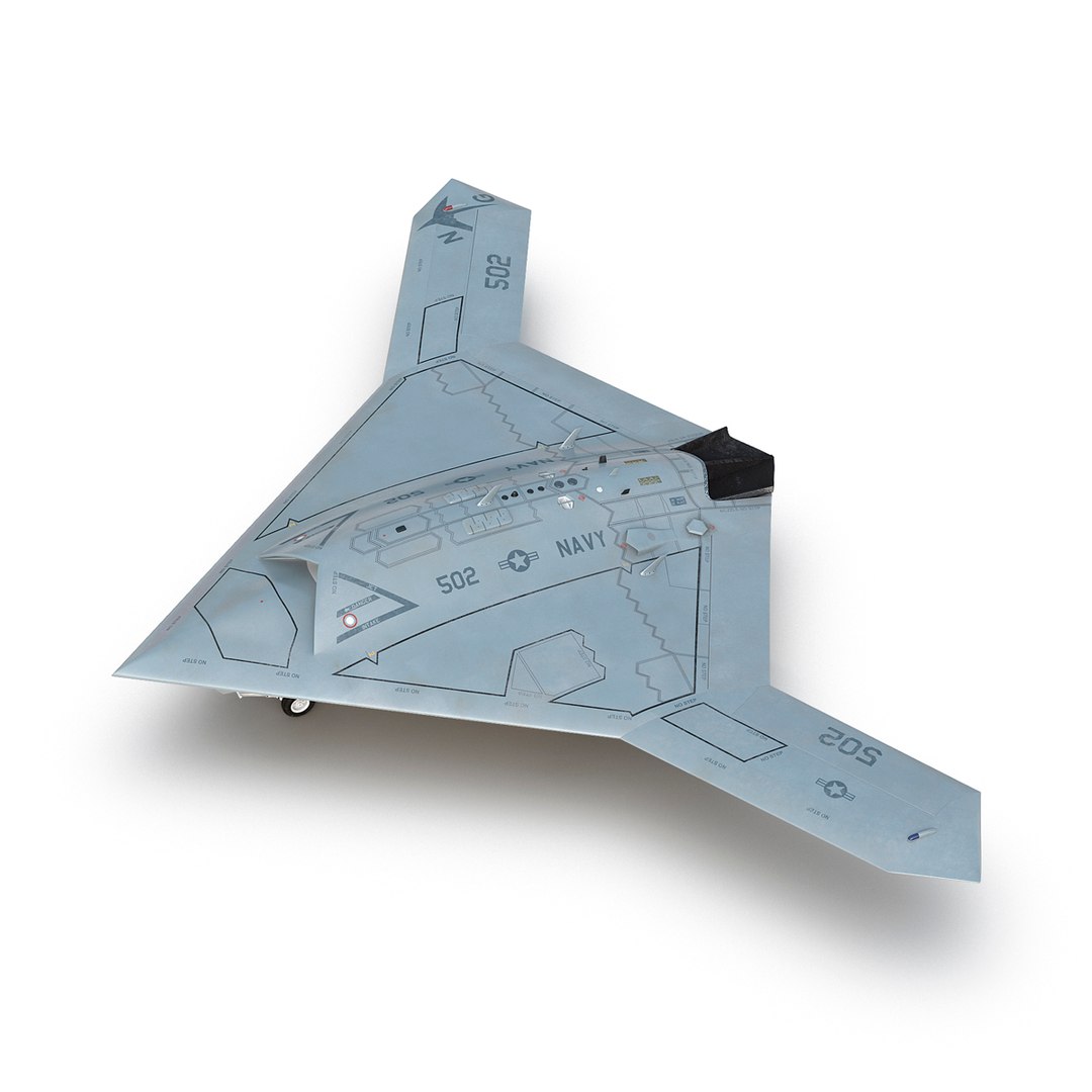 Northrop Grumman X-47B UAV 3D model preview