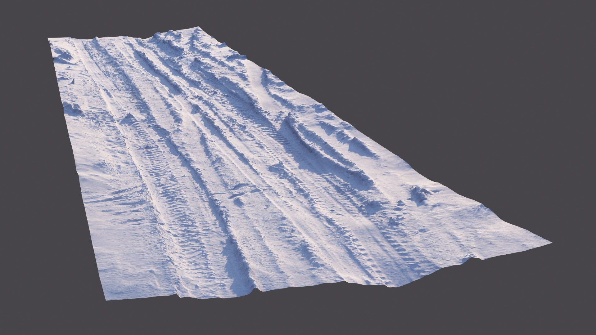 3D Snow Road Model - TurboSquid 1986609