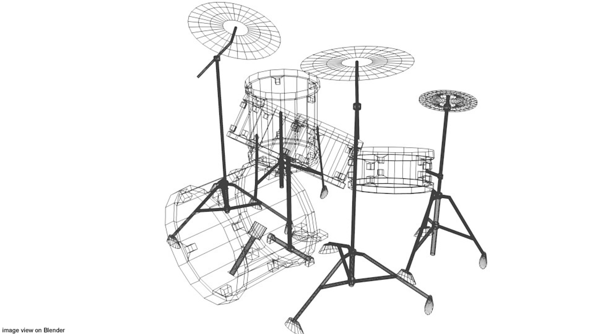Drum Set 3D Model - TurboSquid 1200812