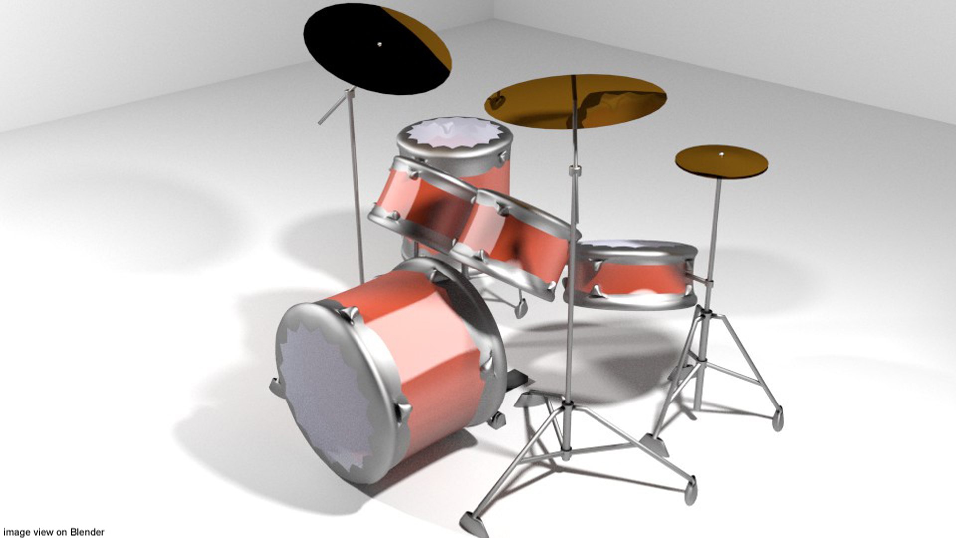 Drum Set 3D Model - TurboSquid 1200812