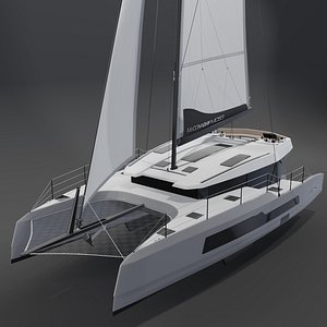 McConaghy MC53 3D Catamaran PBR model