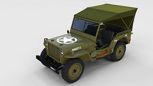 3d military jeep willys