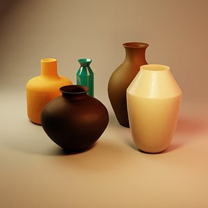 3D models of various types of vases