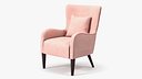 Coaster Accent Chair with Curved Arms Pink