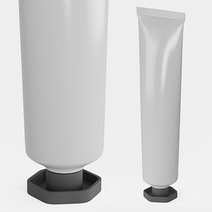3D Tube Glossy White Plastic