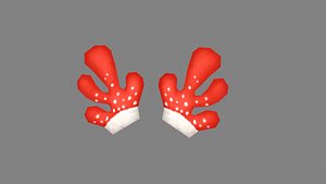 Cartoon Christmas antlers - head decoration 3D model