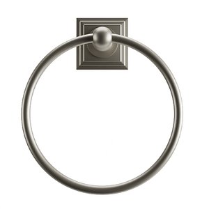 Satin Nickel Carter Square Mount Towel Ring