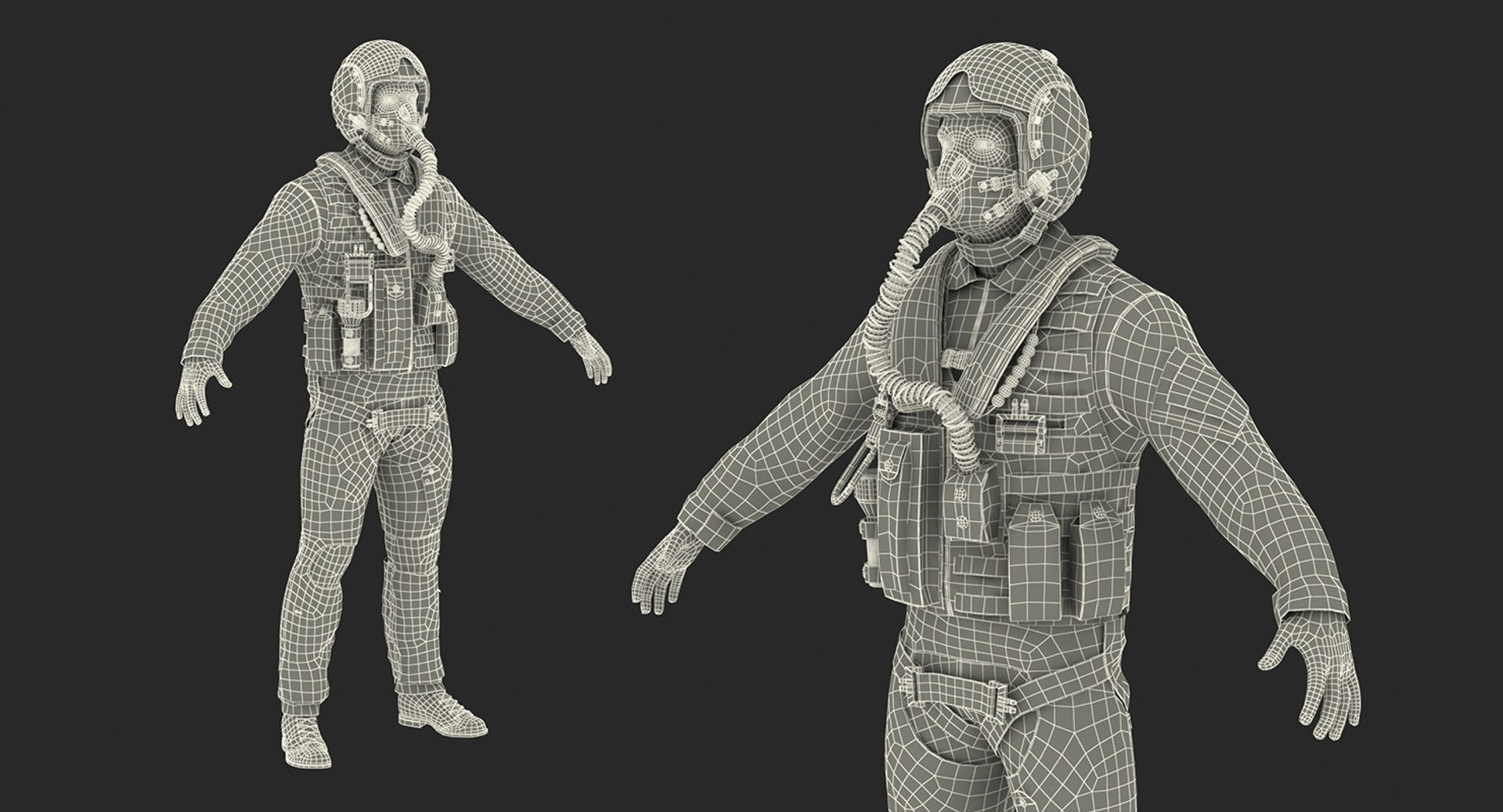 3D Jet Fighter Pilots Rigged Model - TurboSquid 1427617