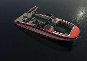 custom speed boat 3D model