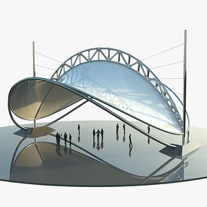 Tensile Structure Canopy 14 3D model