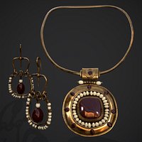 Medieval Byzantine Earrings and Necklace