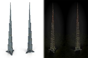 3d model skyscraper ready cityscape
