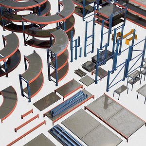 3D model storage rack - modular