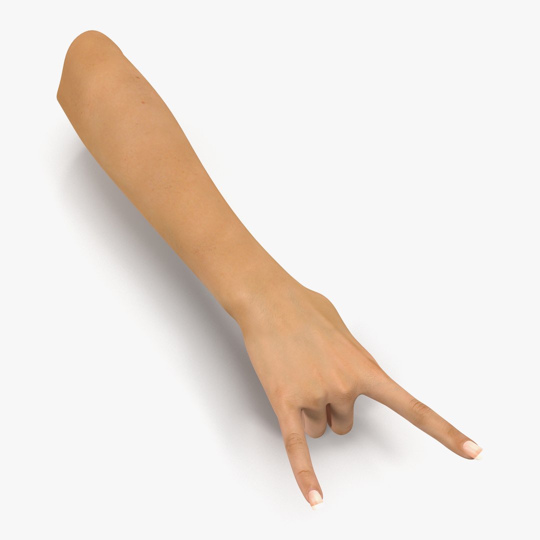 Female Hand Rock And Roll Hand Gesture 3D model preview
