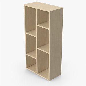 Wooden Bookshelf Cabinet model