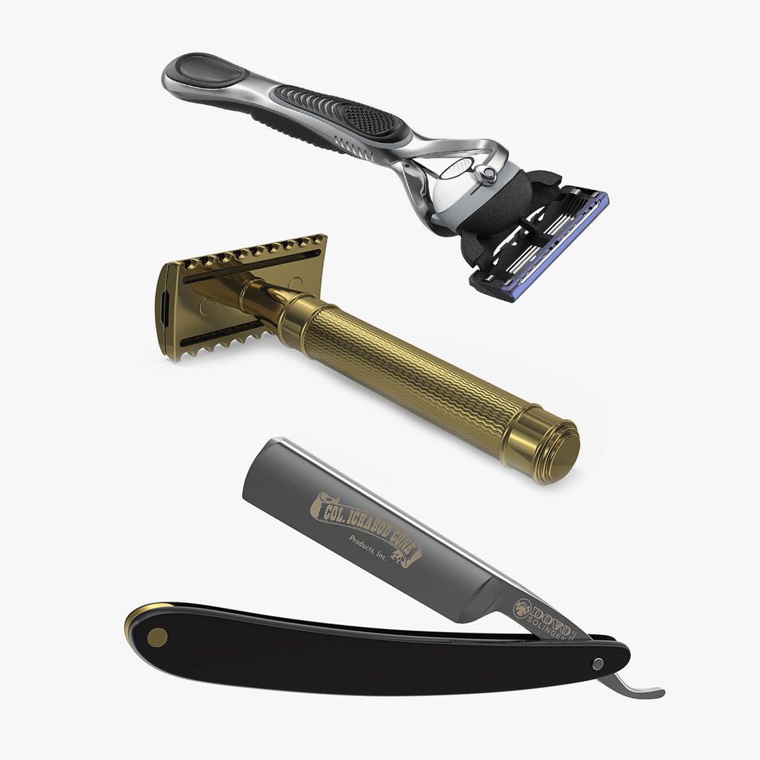 Shaving Razors Collection 2 3D model preview