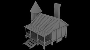 cabin house cottage 3d max